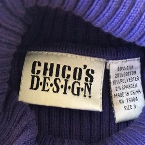 CHICO’s DESIGN, sleeveless turtle neck